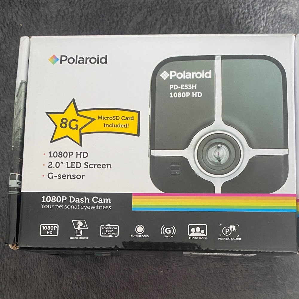 Polaroid Black and Gray 1080P HD Dash Cam